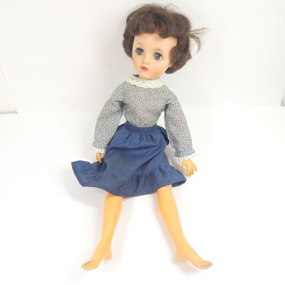 Vintage 1950s Fashion Doll 16" Brunette AS IS